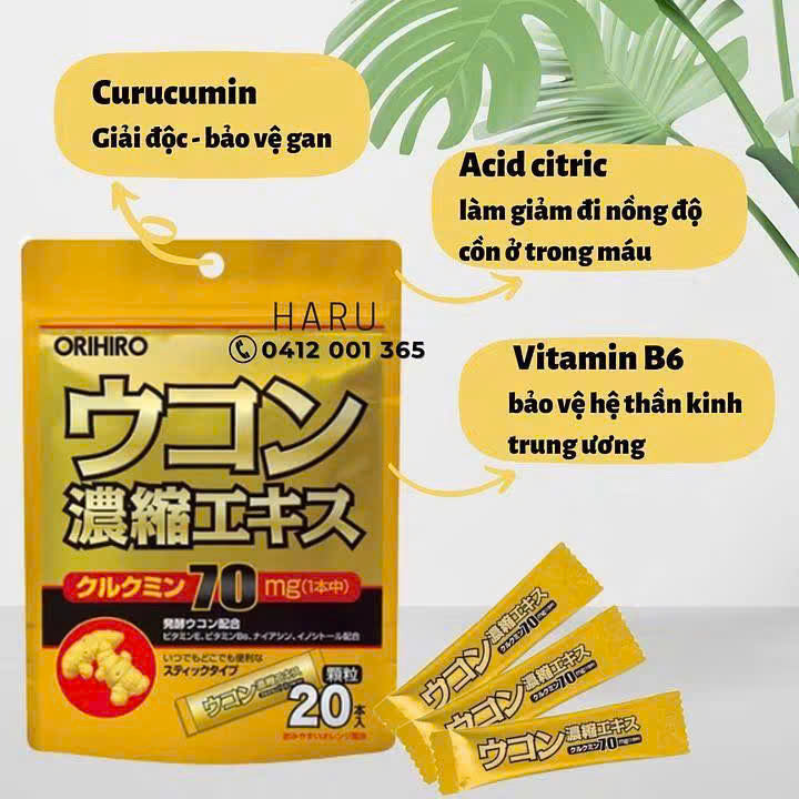 Orihiro turmeric powder Bot nghe 20 packs