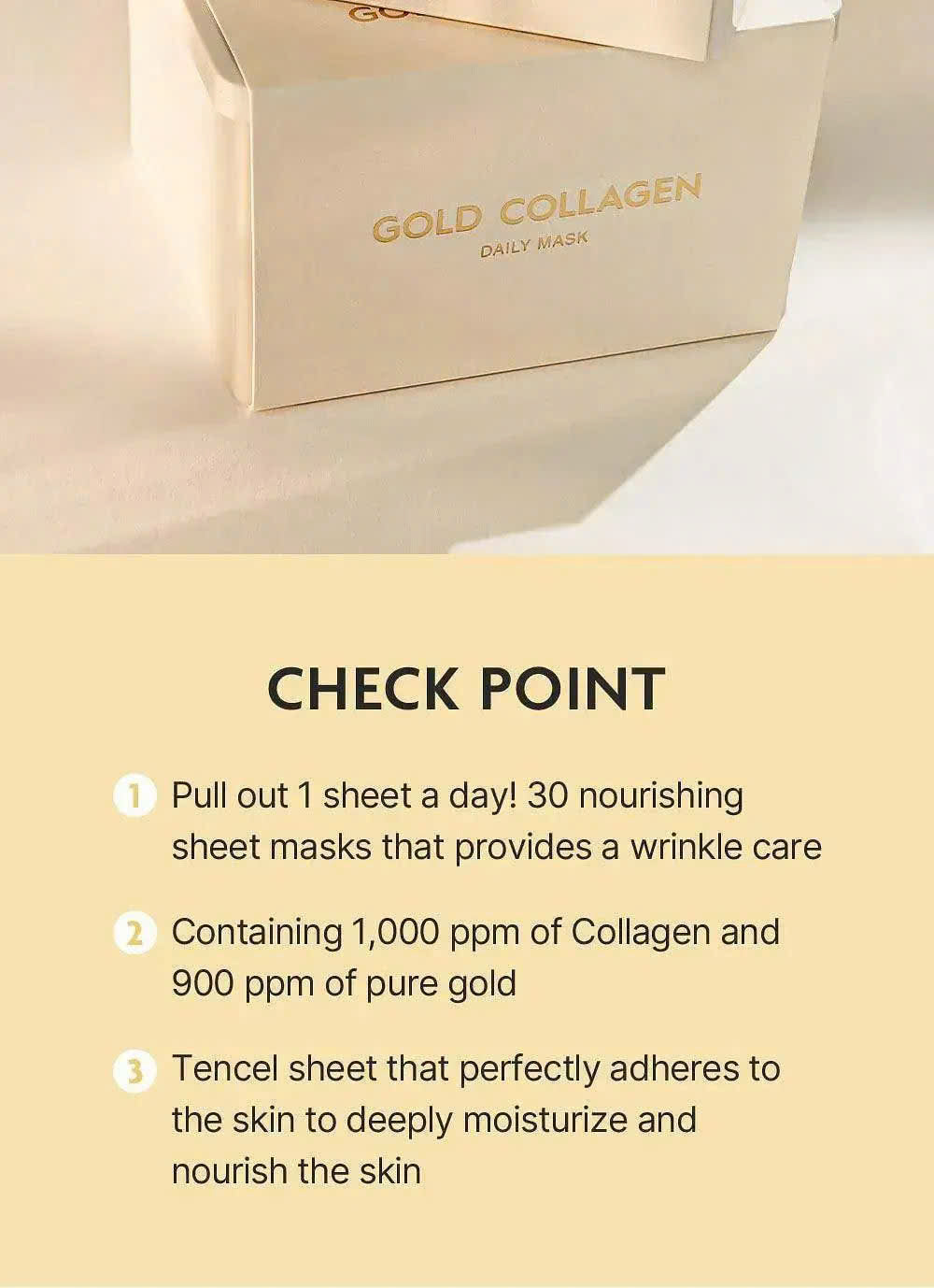 SNP Gold collagen daily mask 30 sheets