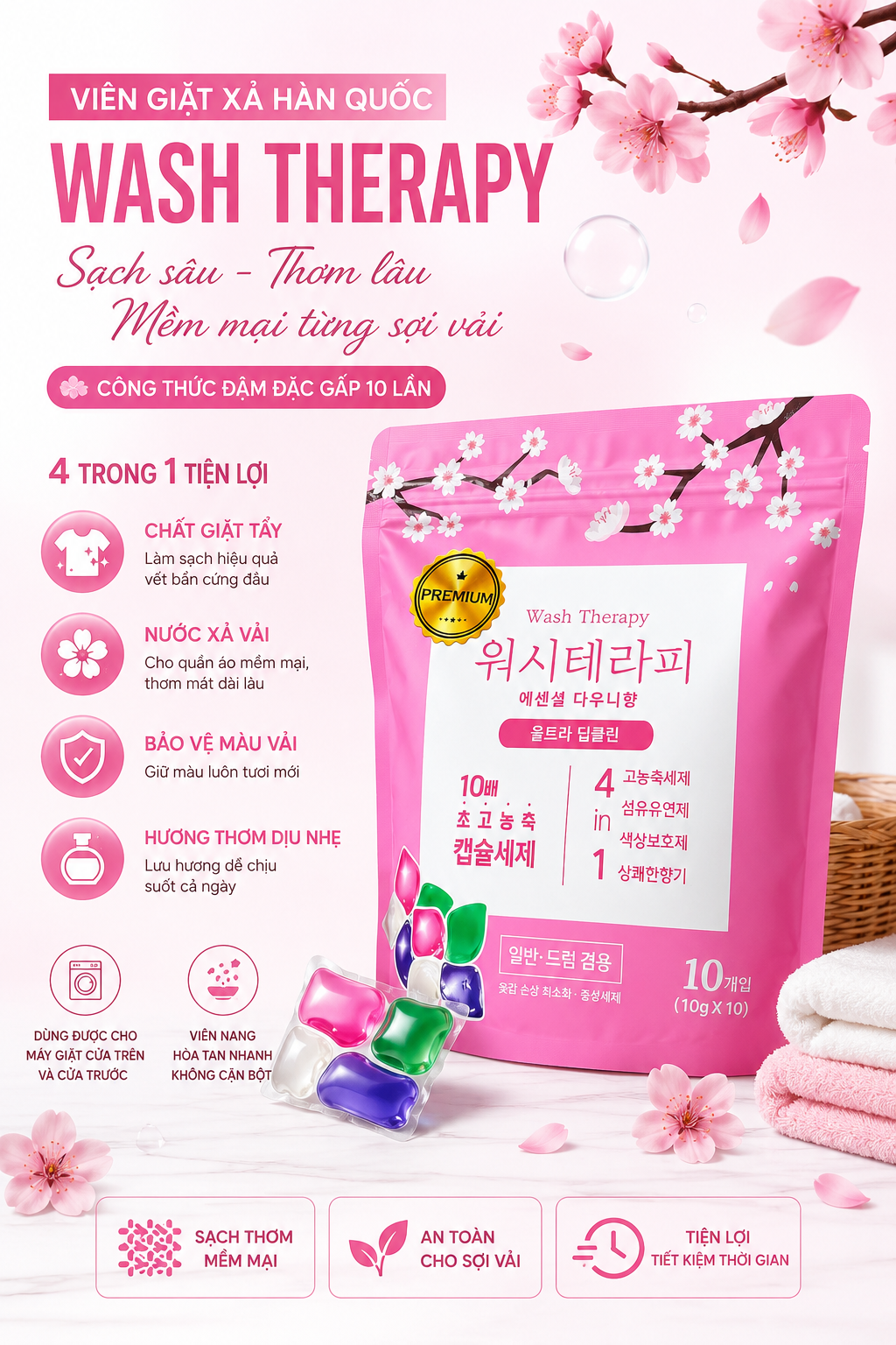 WASH THERAPY KOREAN LAUNDRY CAPSULES – MADE IN KOREA