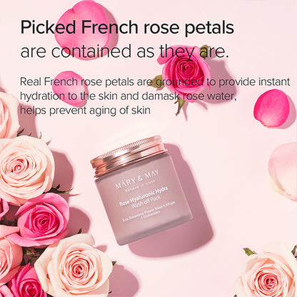 May & Mary Vegan Rose Hyaluronic Hydra Wash-Off Pack - Made in Korea