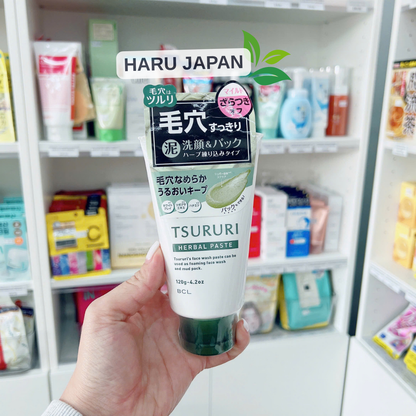 BCL Tsururi herbal paste facial wash & pack 120g