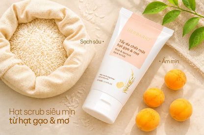Hebario rice and apricot face scrub 160ml