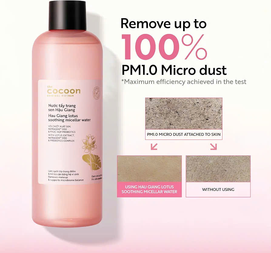 Cocoon Hau Giang lotus soothing micellar water 500ml