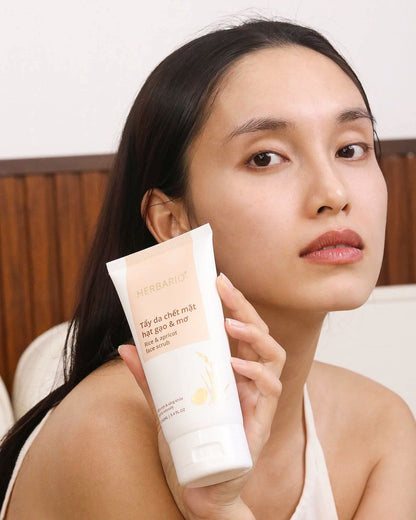 Hebario rice and apricot face scrub 160ml