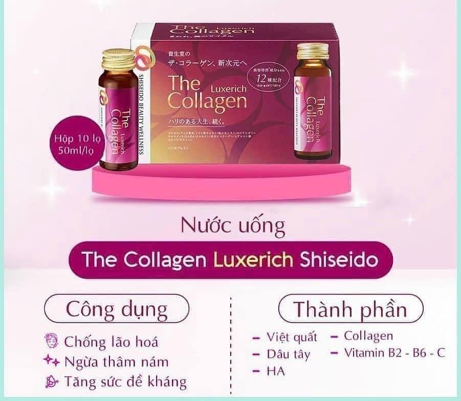 Shiseido Collagen Luxerich Drink 30 Bottles – Japanese Liquid Collagen Supplement