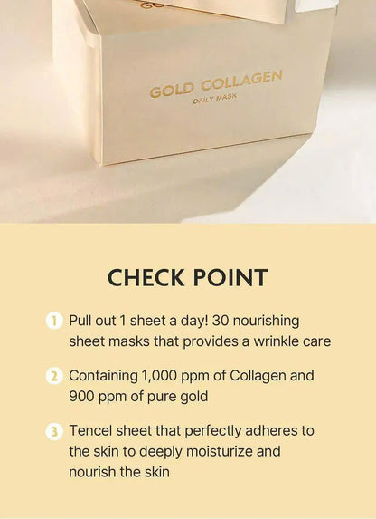 SNP Gold collagen daily mask 30 sheets