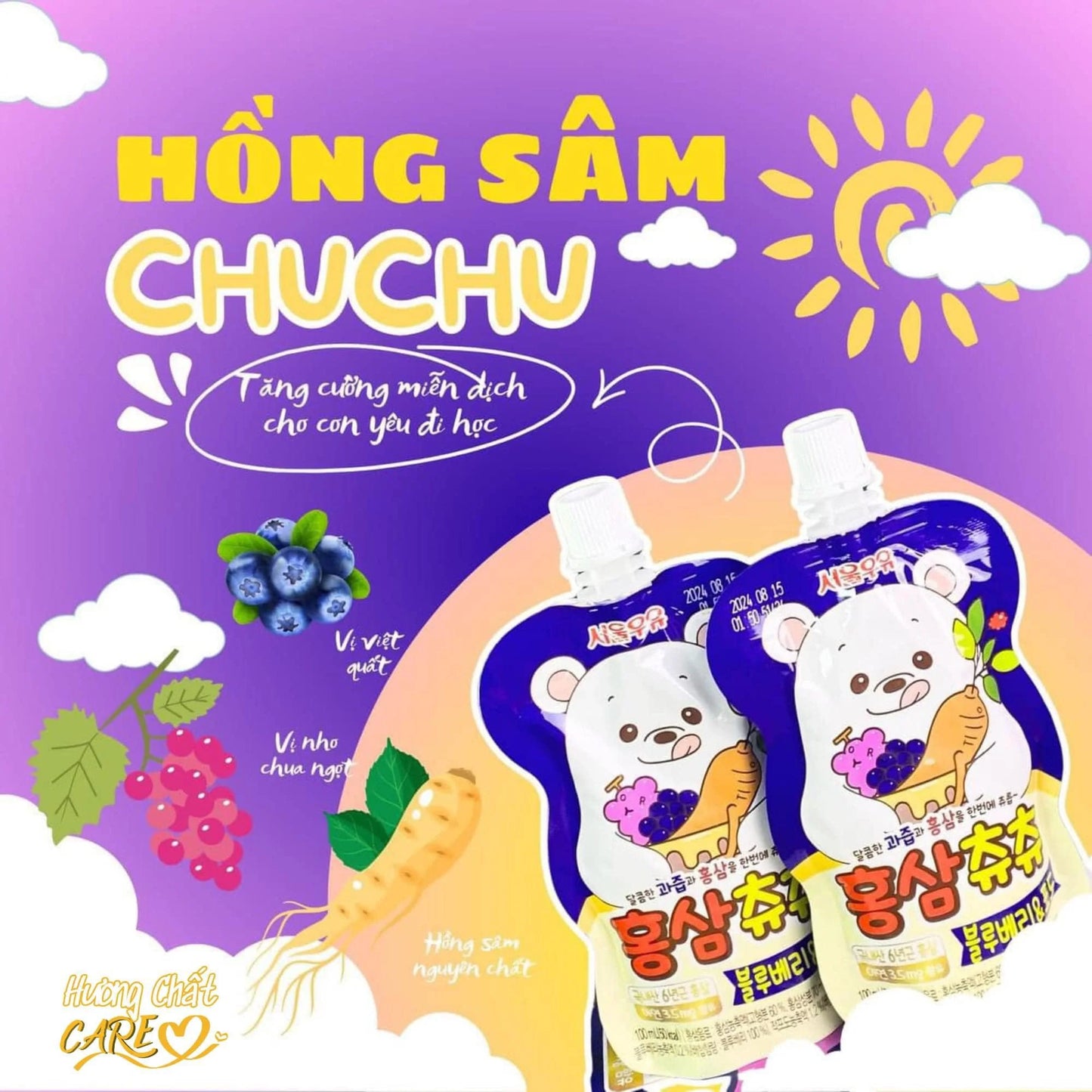 Korean Red Ginseng ChuChu – Immune Support for Children 3+