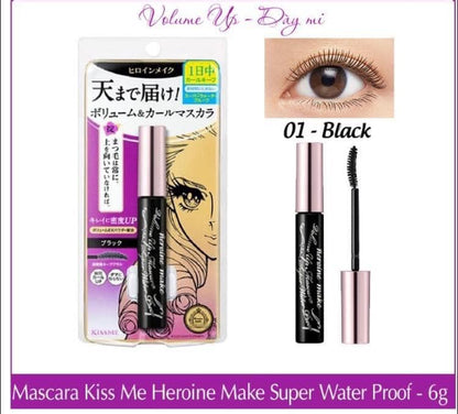 KISS ME Heroine Make Long & Curl Mascara Super Waterproof – Made in Japan