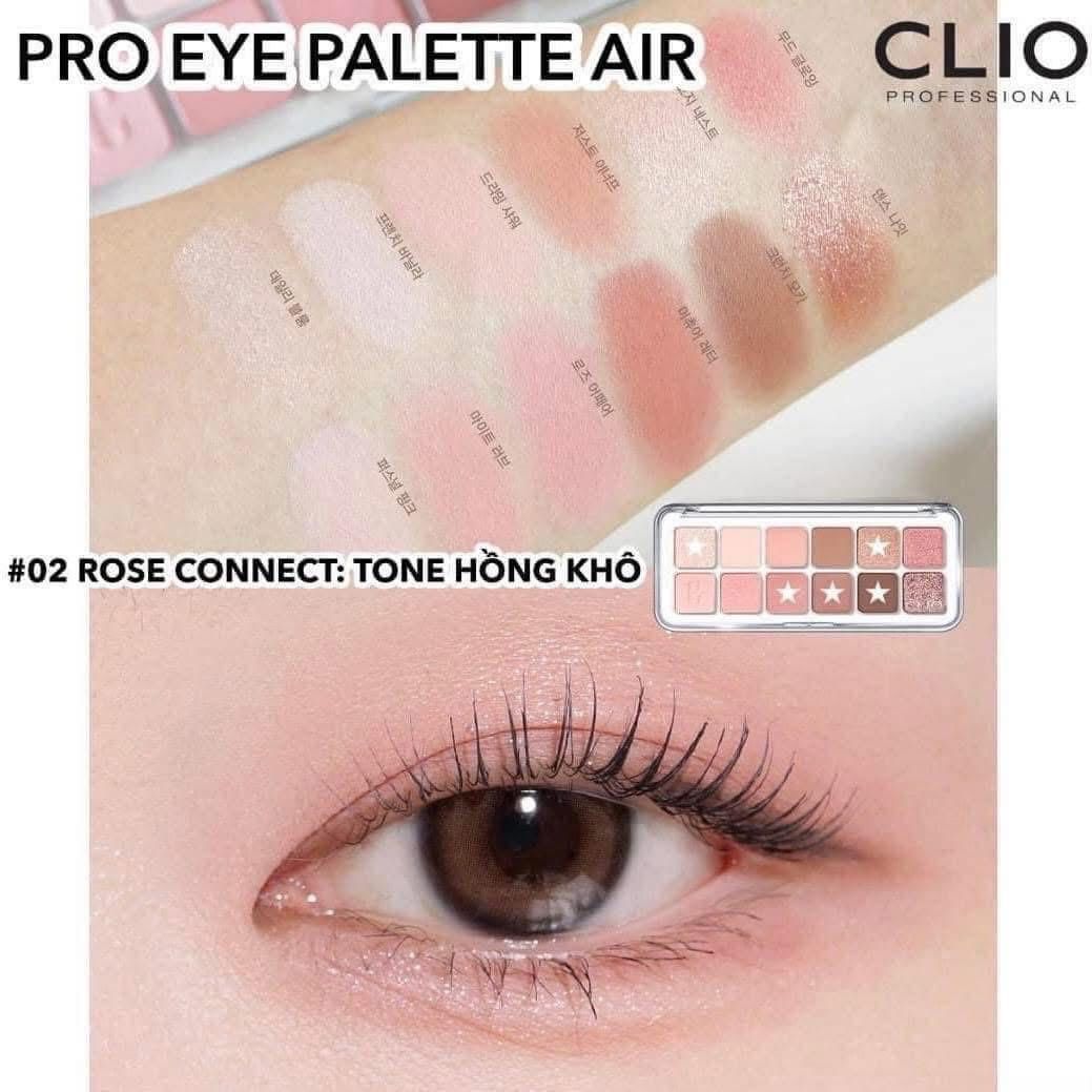 CLIO Pro Eye Palette Air 02 Rose Connect – Soft Nude Pink Palette (Dry Rose)