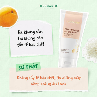 Hebario rice and apricot face scrub 160ml
