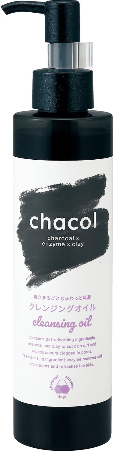🖤 CHACOL Cleansing Oil  Charcoal + Enzyme + Clay Deep-Cleansing Oil for Clearer Pores & Smoother Skin