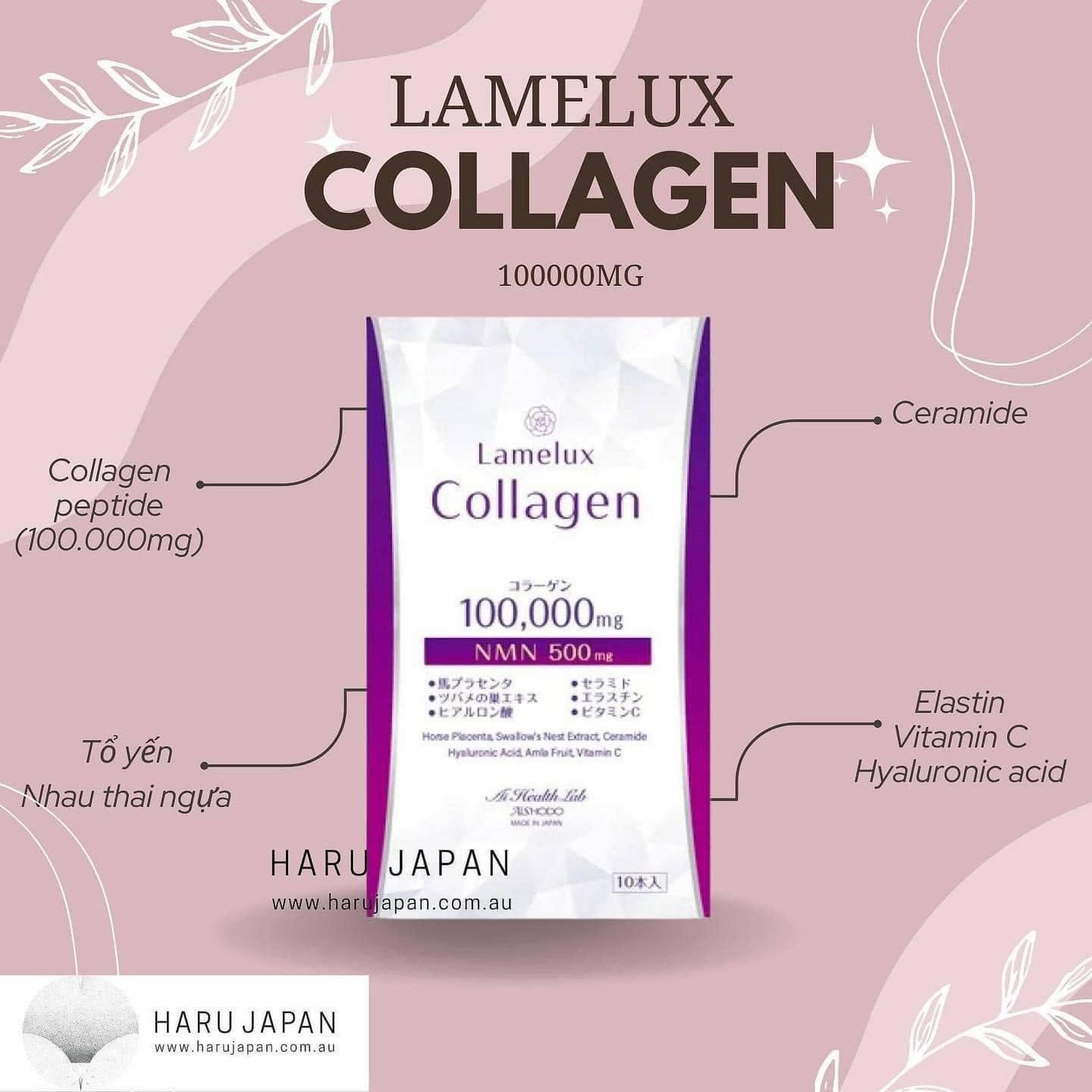 Aishodo Lamelux Collagen NMN 30 sticks for 30 days