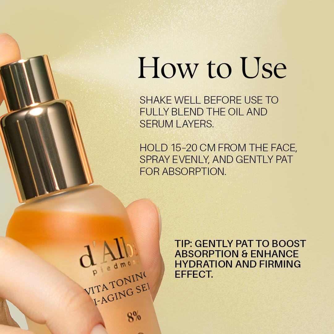 d'ALBA PIEDMONT VITATONING ANTI-AGING SERUM - MADE IN KOREA