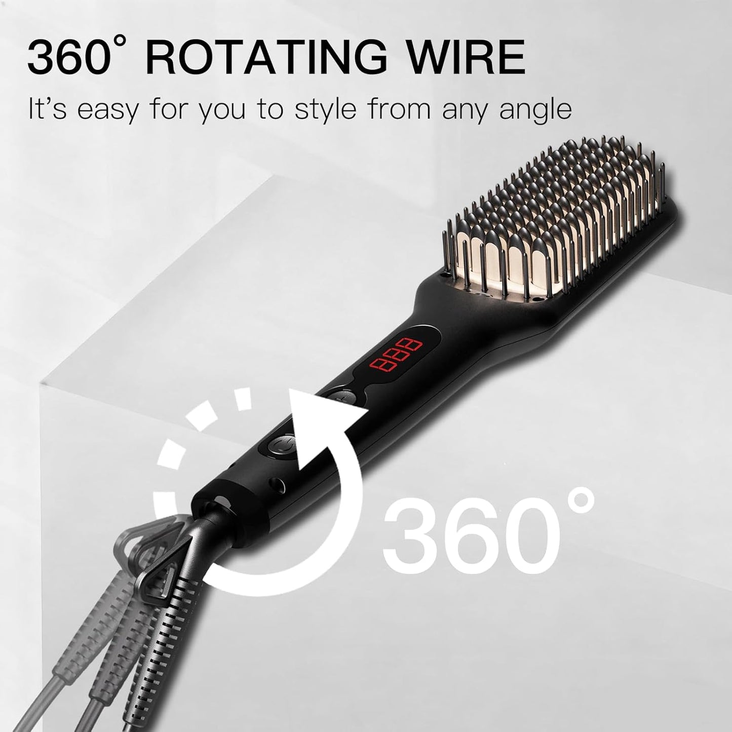 ✨ Megawise Ionic Hair Straightener Brush – Smooth, Sleek, Salon-Perfect Hair at Home! 💕