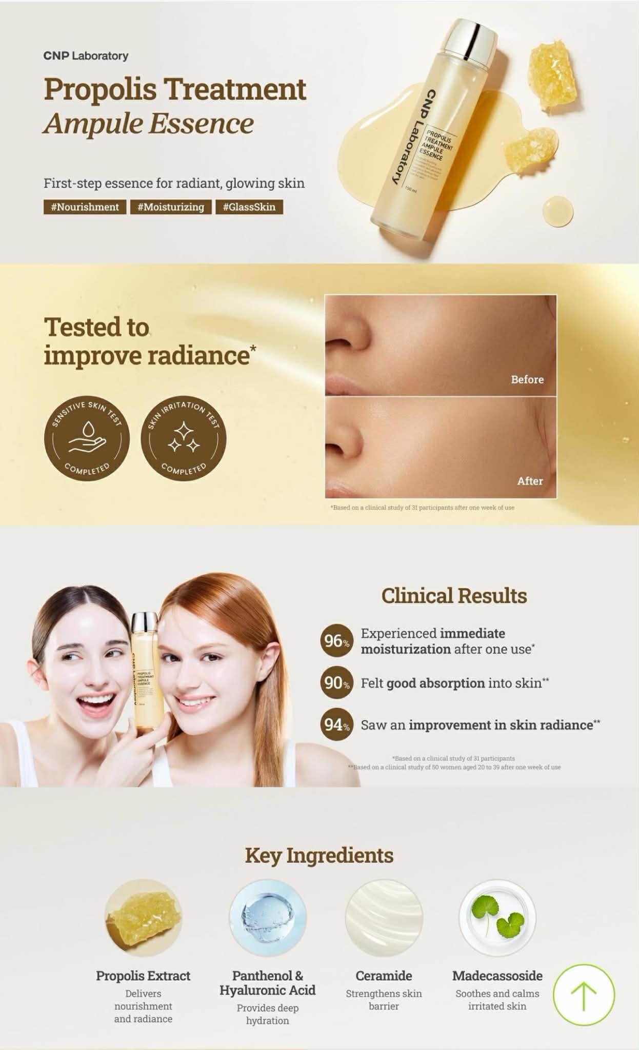 CNP LABORATORY PROPOLIS TREATMENT AMPULE ESSENCE - MADE IN KOREA