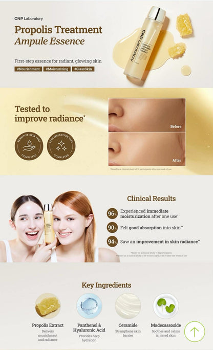 CNP LABORATORY PROPOLIS TREATMENT AMPULE ESSENCE - MADE IN KOREA
