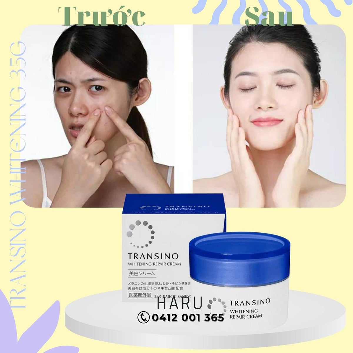 Transino Whitening Repair Cream EX – 35g | Made in Japan
