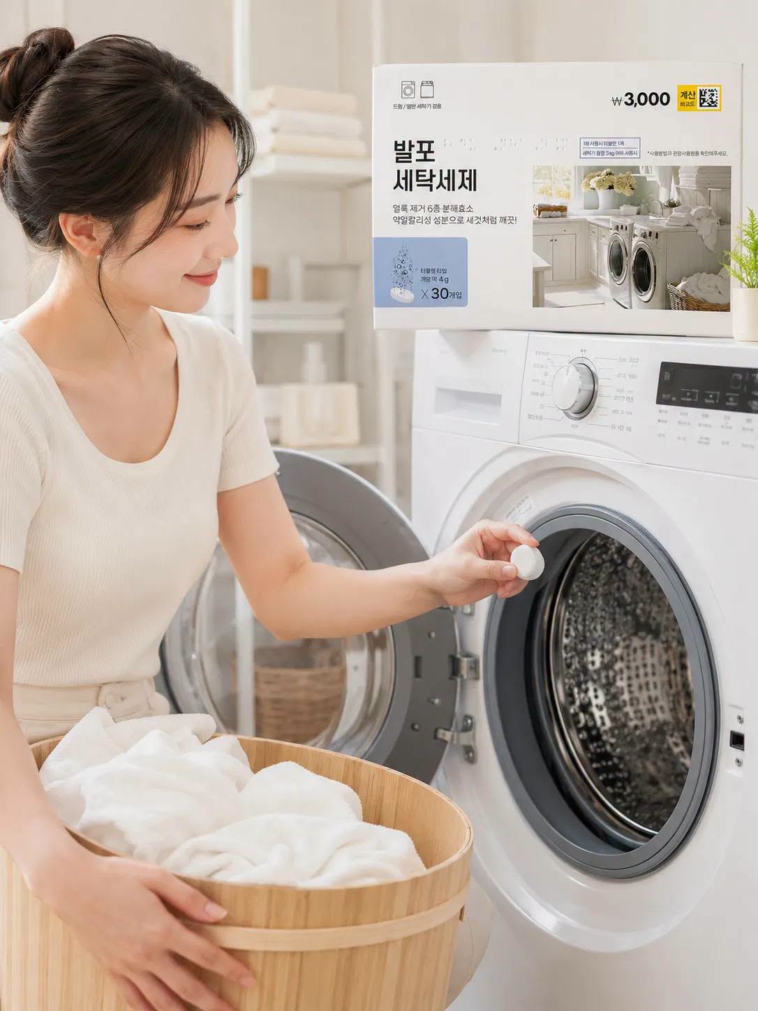 Korean Laundry Whitening Tablets (30 Tablets)