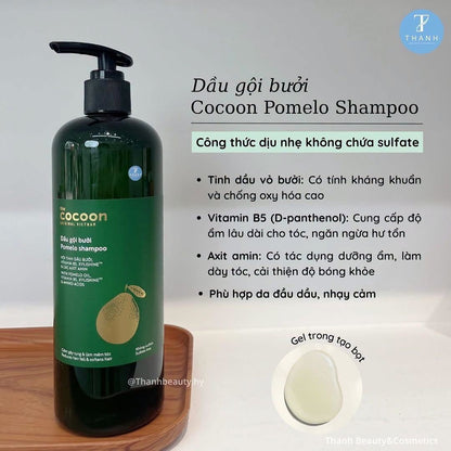 Cocoon Pomelo Shampoo 500ml & Conditioner 310ml Set– Strengthening Hair Care - Made in Vietnam