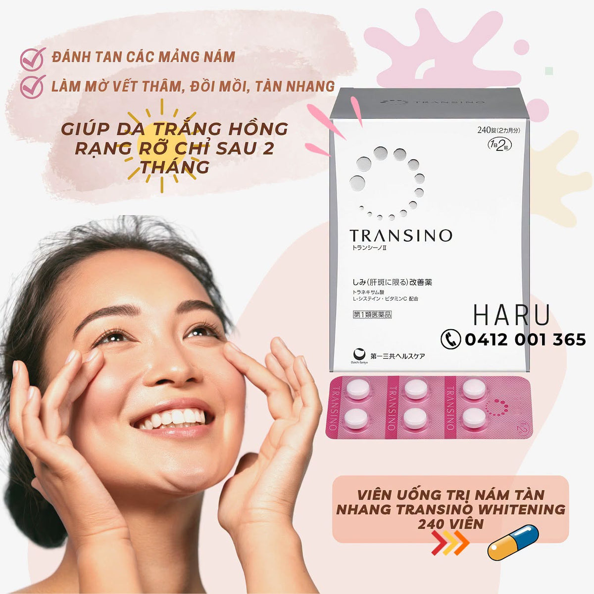 TRANSINO EX 240 tablets - Made in Japan