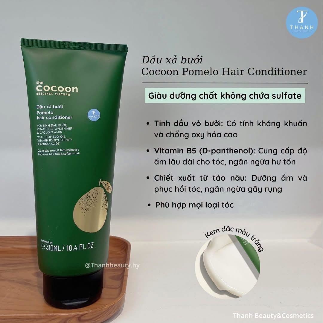 Cocoon Pomelo Shampoo 500ml & Conditioner 310ml Set– Strengthening Hair Care - Made in Vietnam