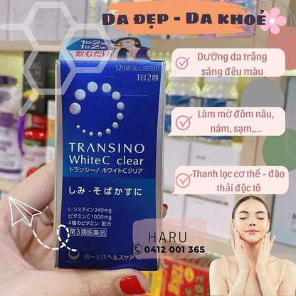 Transino White C Clear – 240 Tablets - Made in Japan