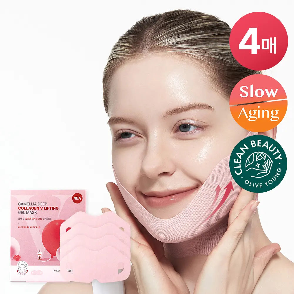 💖 ROUND LAB CAMELLIA DEEP COLLAGEN V LIFTING GEL MASK - MADE IN KOREA