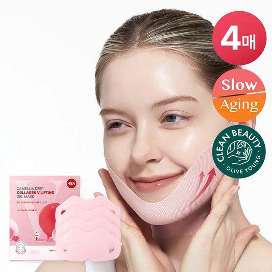 💖 ROUND LAB CAMELLIA DEEP COLLAGEN V LIFTING GEL MASK - MADE IN KOREA