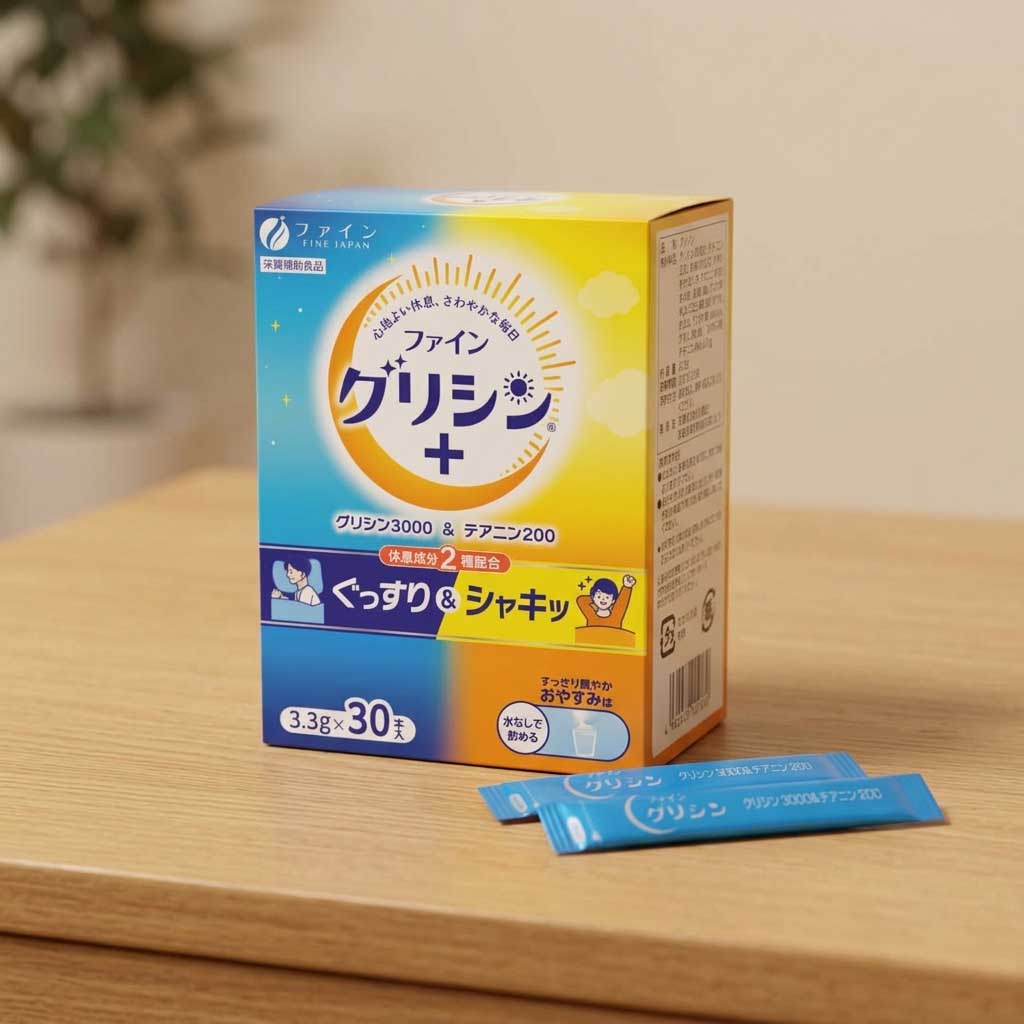 Fine Japan Glycine+ – 30 Sticks | Sleep Quality & Relaxation Support - Made in Japan