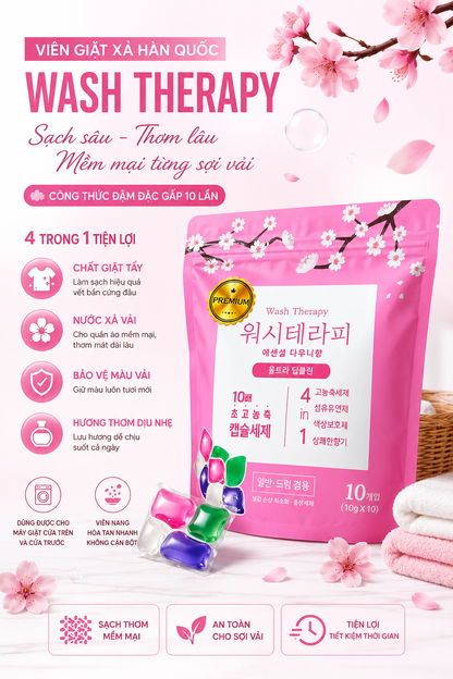 WASH THERAPY KOREAN LAUNDRY CAPSULES – MADE IN KOREA