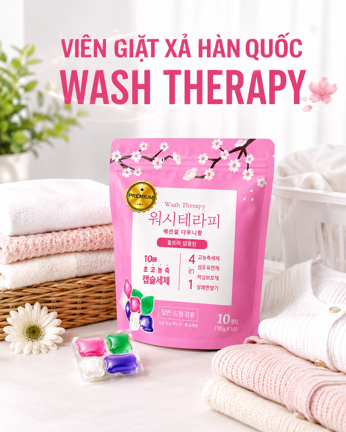 WASH THERAPY KOREAN LAUNDRY CAPSULES – MADE IN KOREA