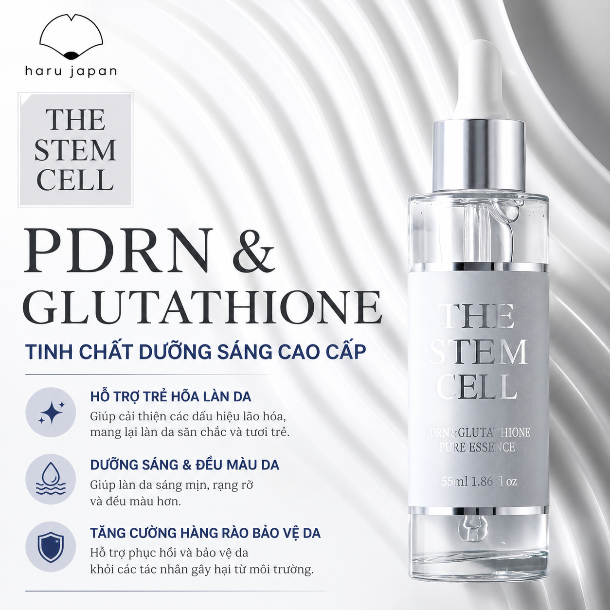 THE STEM CELL PREMIUM PDRN & GLUTATHIONE SERUM - MADE IN JAPAN