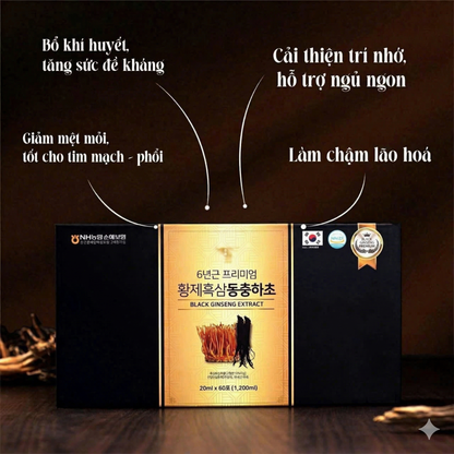 PREMIUM BLACK GINSENG & CORDYCEPS - MADE IN KOREA!