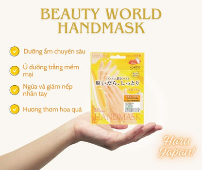 🌼 Beauty World Hand Mask – Whitening &amp; Anti-Wrinkle Hand Care 🇯🇵