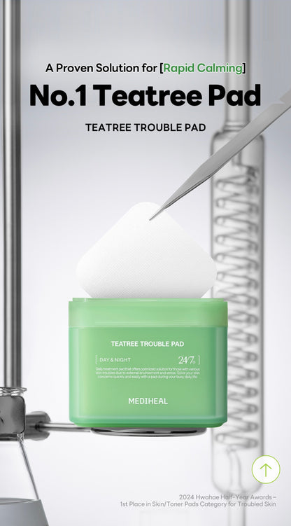 🌿 Mediheal Tea Tree Trouble Pad – Made in Korea