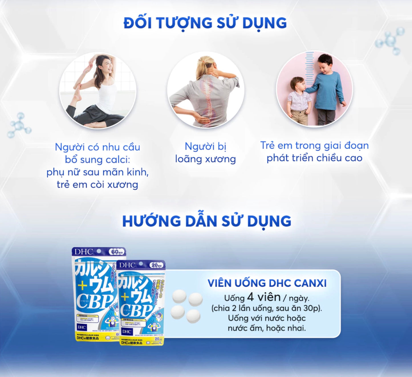 DHC CALCIUM + MAGNESIUM + CBP - MADE IN JAPAN