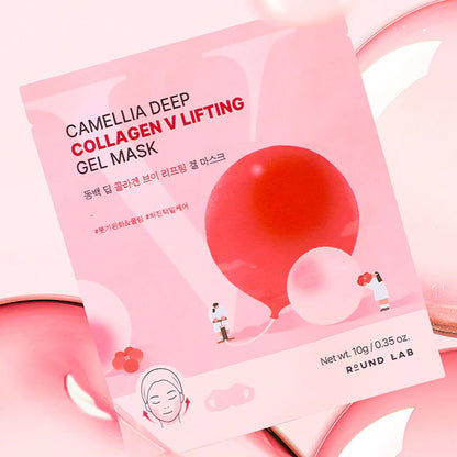 💖 ROUND LAB CAMELLIA DEEP COLLAGEN V LIFTING GEL MASK - MADE IN KOREA