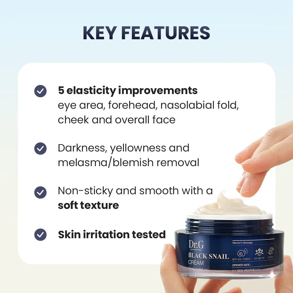 DR.G BLACK SNAIL CREAM - Made in Korea