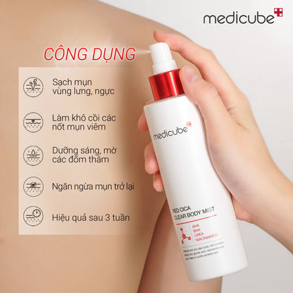 MEDICUBE RED CLEAR CICA BODY MIST 200ML – MADE IN KOREA