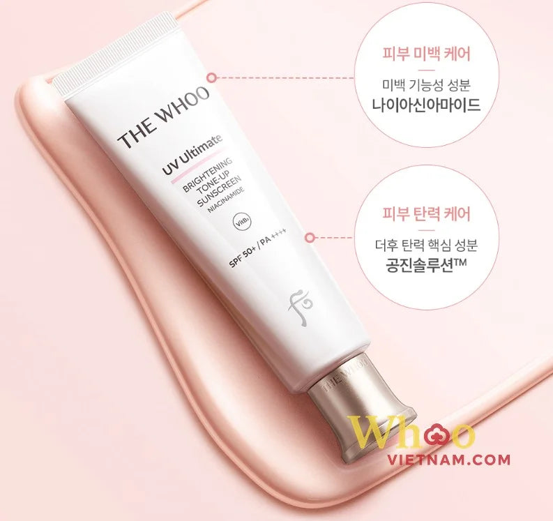 THE WHOO UV ULTIMATE BRIGHTENING TONE-UP SUNSCREEN - MADE IN KOREA