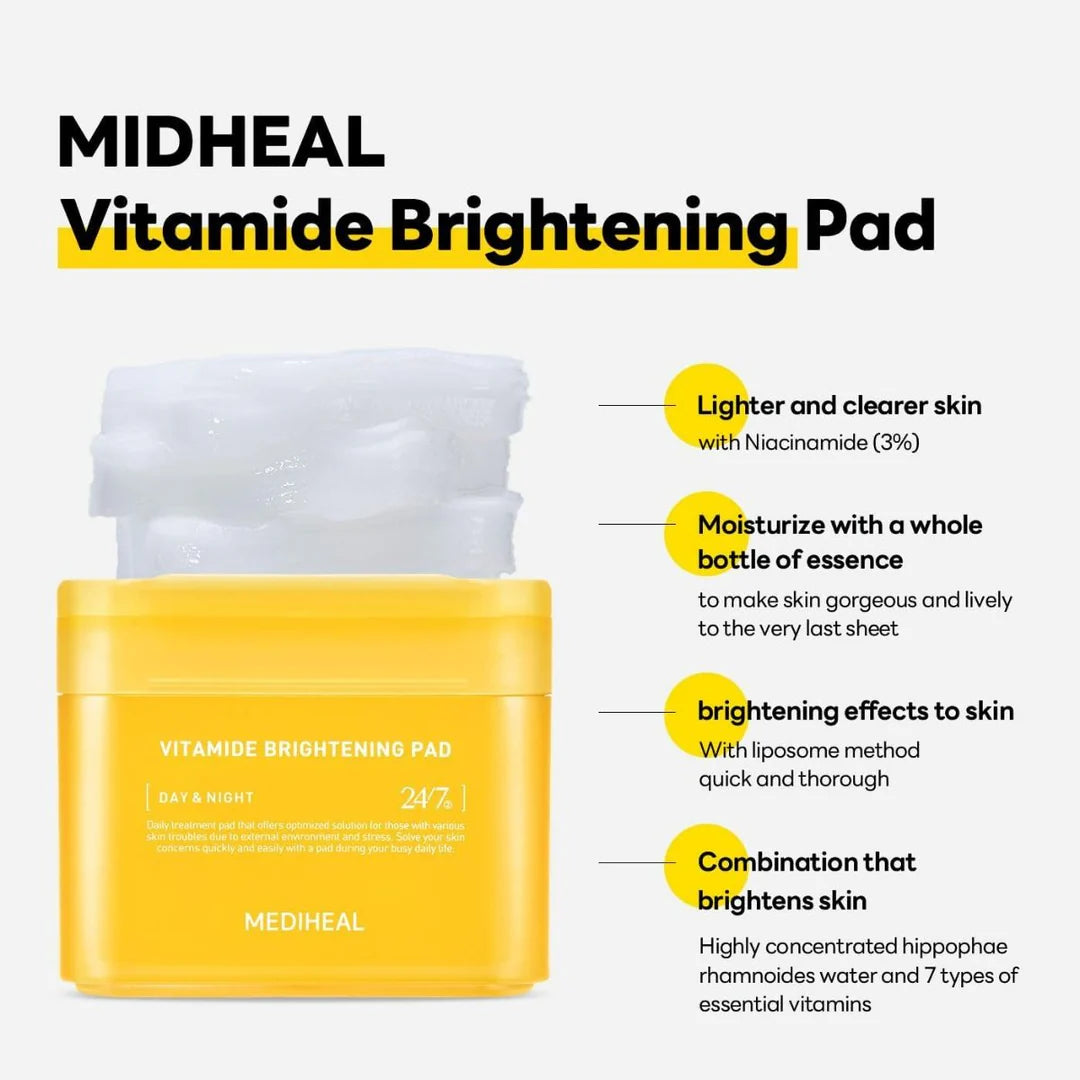 ☀️ Mediheal Vitamide Brightening Pad – Made in Korea