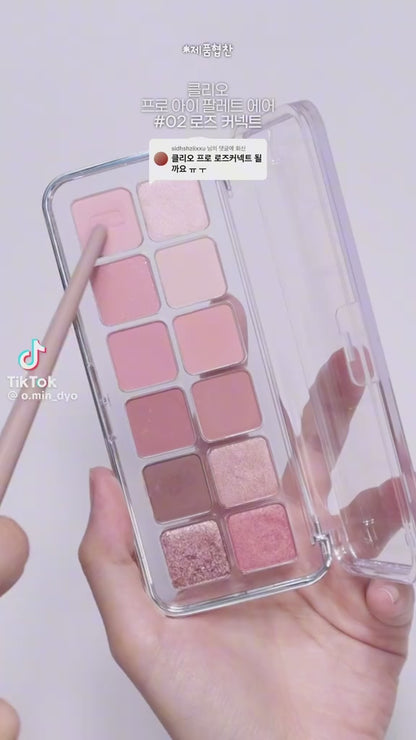 CLIO Pro Eye Palette Air 02 Rose Connect – Soft Nude Pink Palette (Dry Rose)