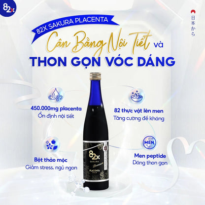 82X COLLAGEN & PLACENTA SAKURA PREMIUM - MADE IN JAPAN