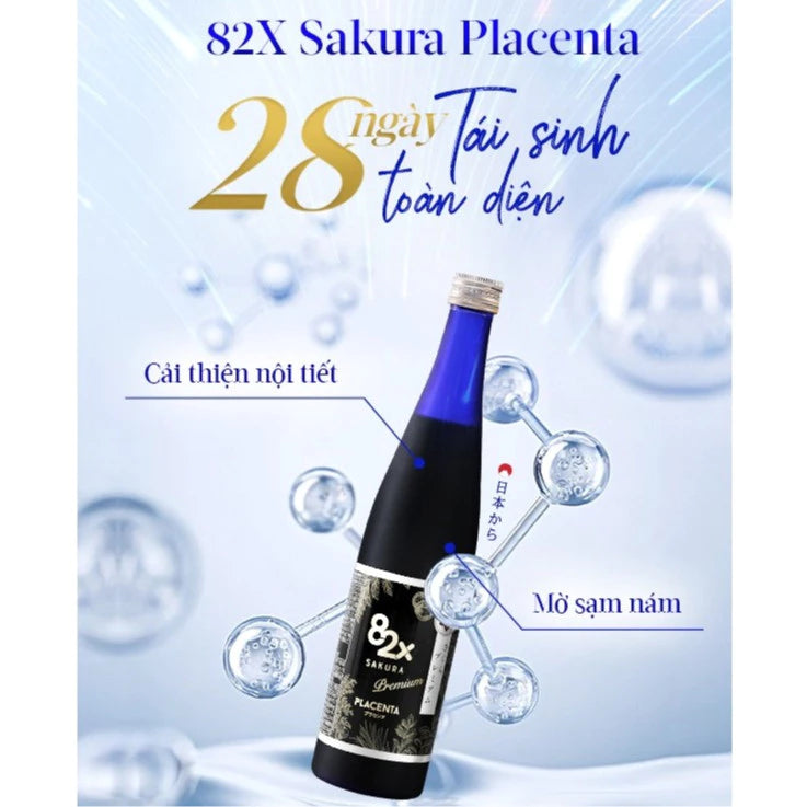 82X COLLAGEN & PLACENTA SAKURA PREMIUM - MADE IN JAPAN