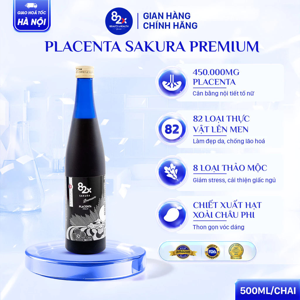 82X COLLAGEN & PLACENTA SAKURA PREMIUM - MADE IN JAPAN
