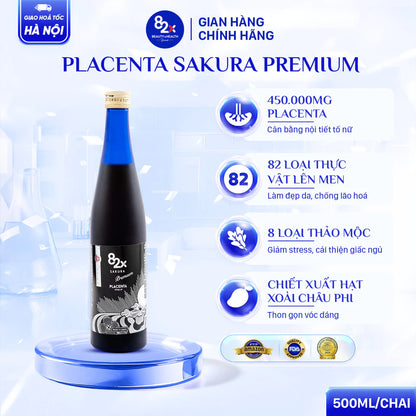 82X COLLAGEN & PLACENTA SAKURA PREMIUM - MADE IN JAPAN