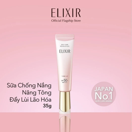 ELIXIR Day Care Revolution Tone Up UV SPF50+ PA++++ - Made in Japan