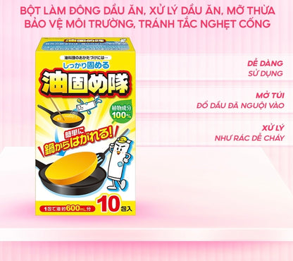 Bột Đông Đặc Dầu Ăn 100% Thành Phần Thực Vật – Hỗ Trợ Vệ Sinh Nhà Bếp Dễ Dàng