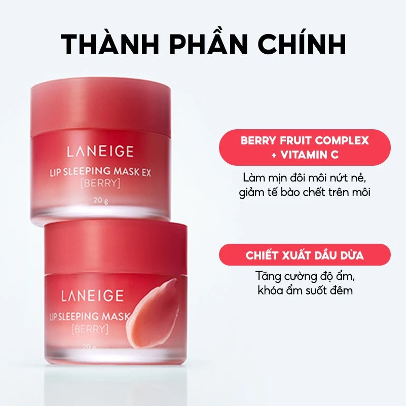 LANEIGE LIP SLEEPING MASK EX BERRY - MADE IN KOREA