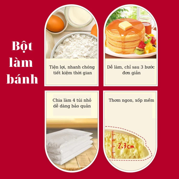 Bột Làm Bánh Pancake Morinaga – Made in Japan – Vàng ươm, mềm xốp, thơm lừng
